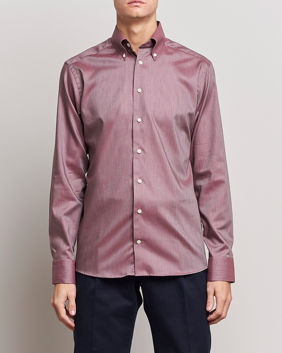 Herre | Casual | Eton | Wrinkle Free Button Down Oxford Shirt Red 