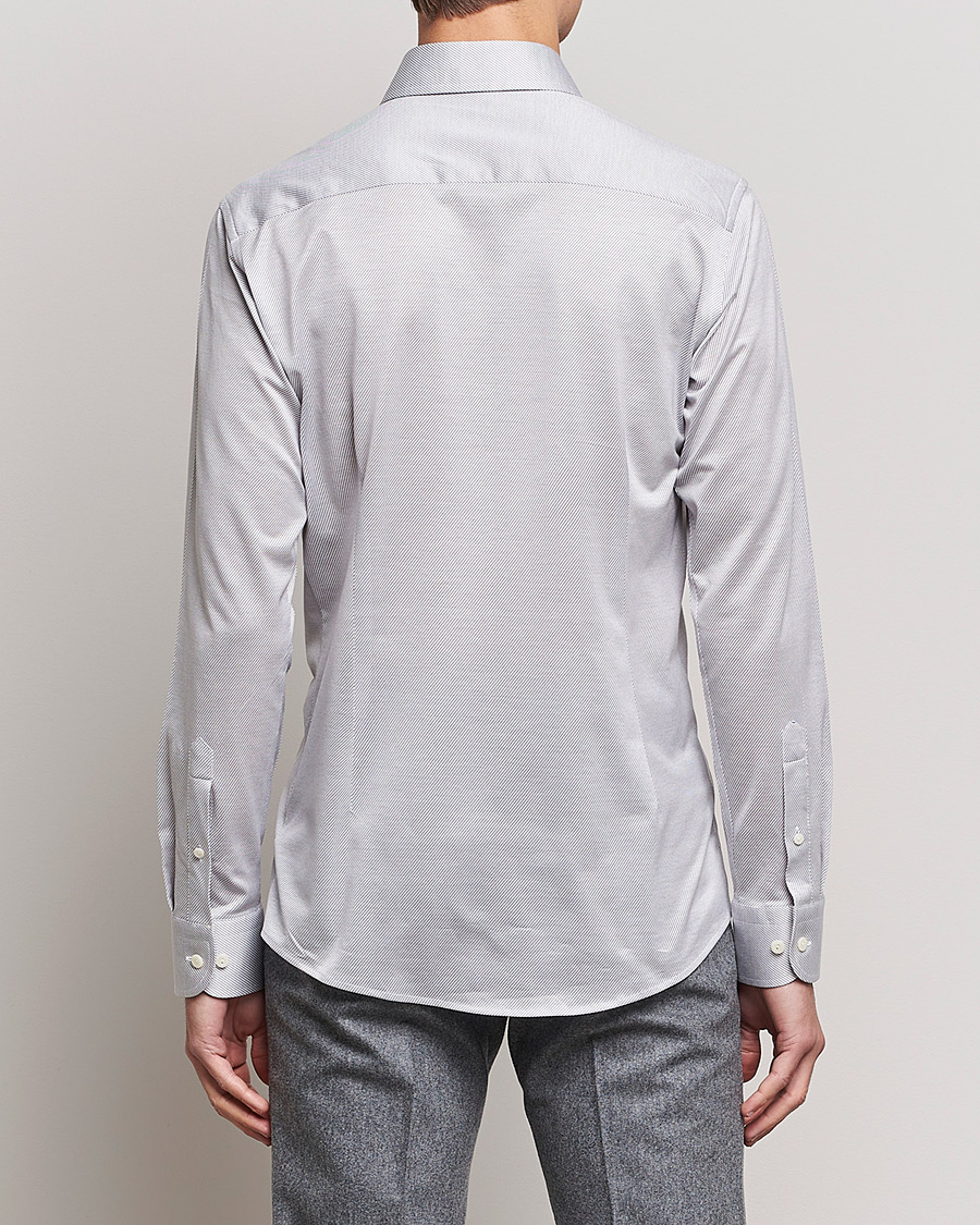 Herre | Skjorter | Eton | King Knit Filo Di Scozia Shirt Grey