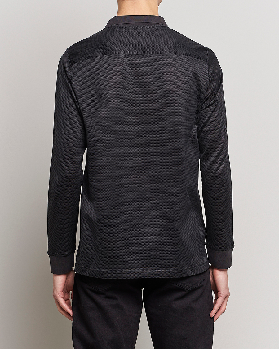 Herre | Gensere | Eton | Knit Jaquard Polo Shirt Black