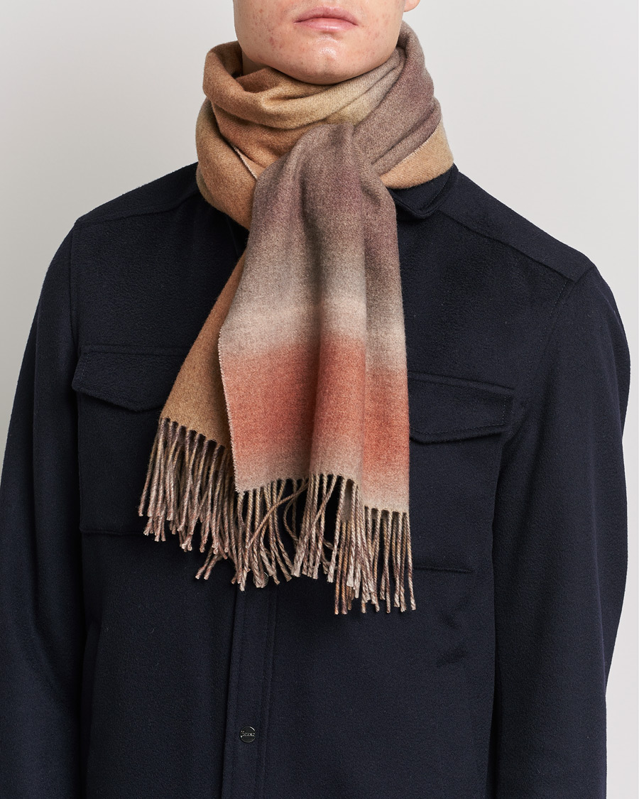 Herre | Eton Block Wool Scarf Orange | Eton | Block Wool Scarf Orange
