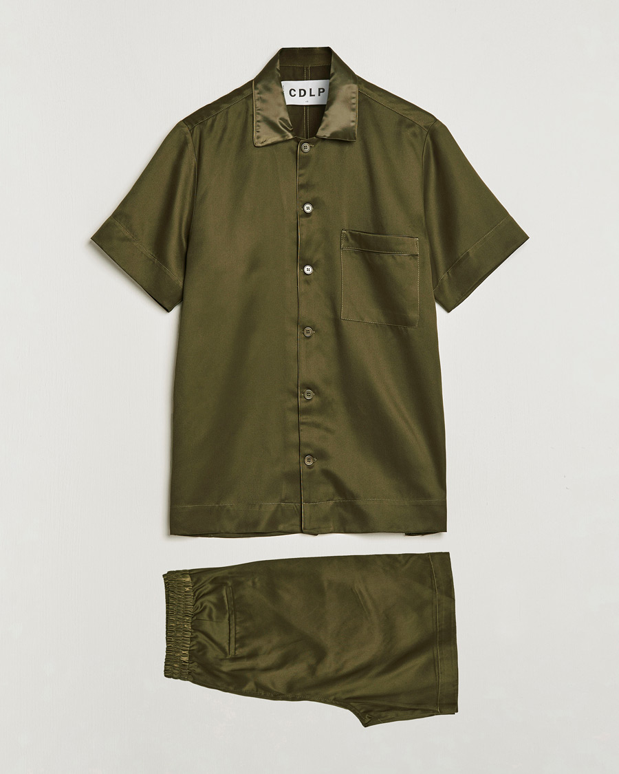 Herre | CDLP Short Sleeve Lounge Set Olive | CDLP | Short Sleeve Lounge Set Olive