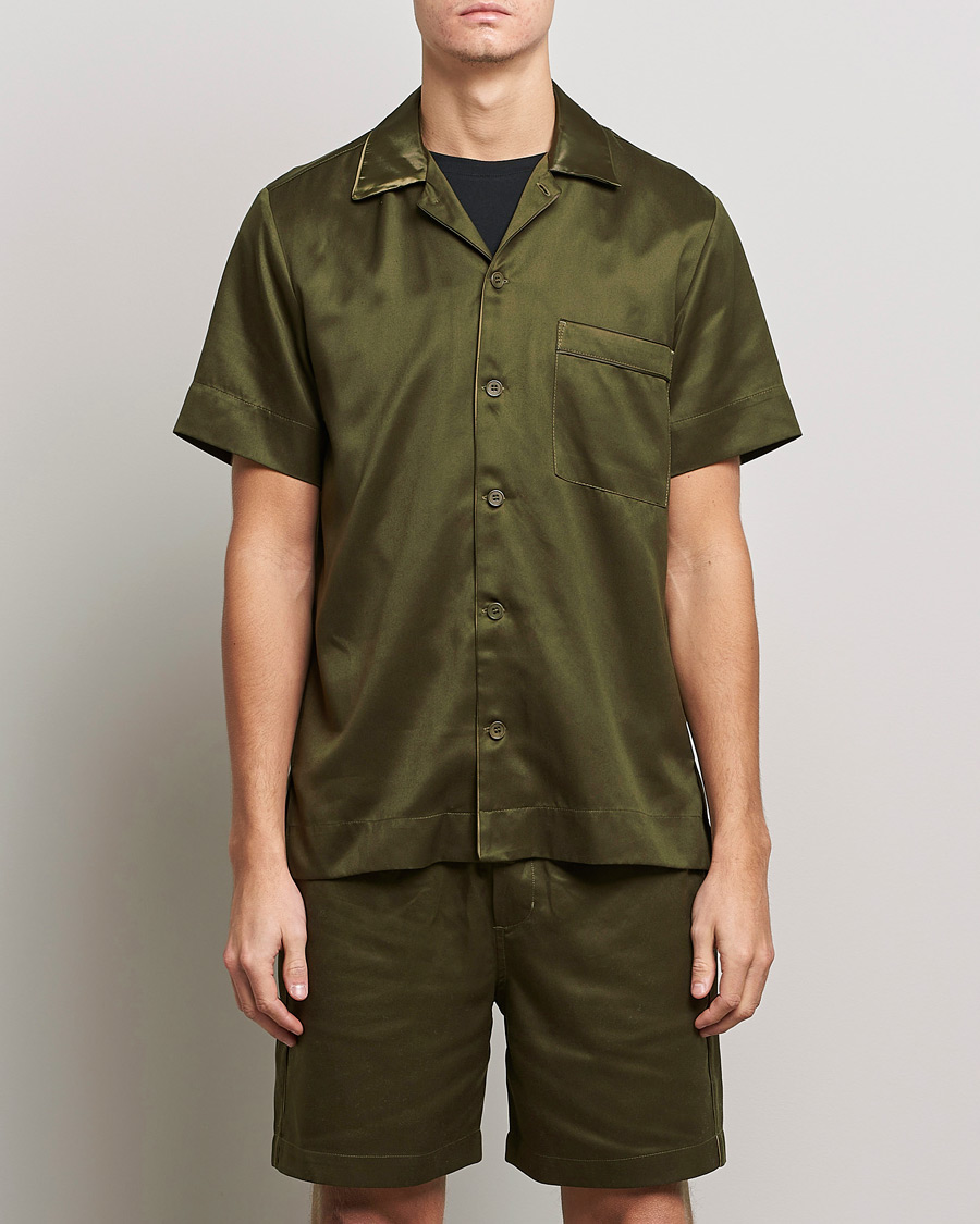 Herre | Eksklusivt Care of Carl | CDLP | Short Sleeve Lounge Set Olive