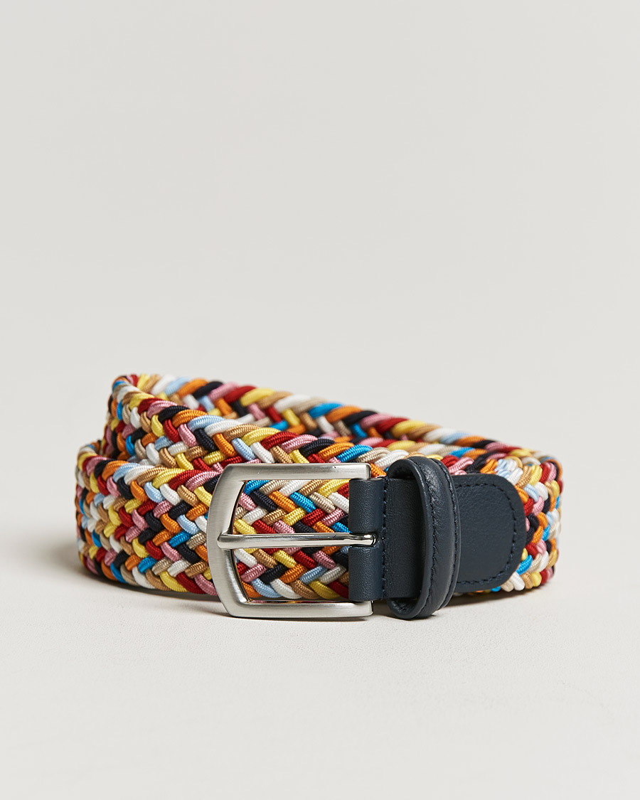 Herre | Belter | Anderson's | Stretch Woven 3,5 cm Belt Multi