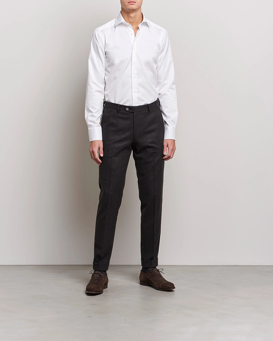 Herre | Skjorter | Stenströms | Superslim Plain Shirt White