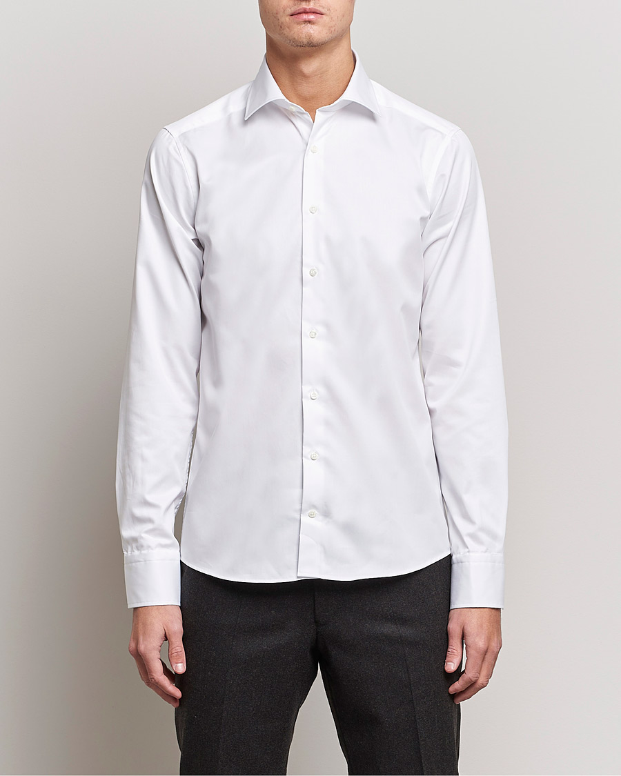 Herre | Businesskjorter | Stenströms | Superslim Plain Shirt White