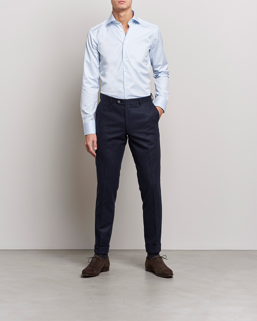 Herre | Skjorter | Stenströms | Superslim Plain Shirt Blue