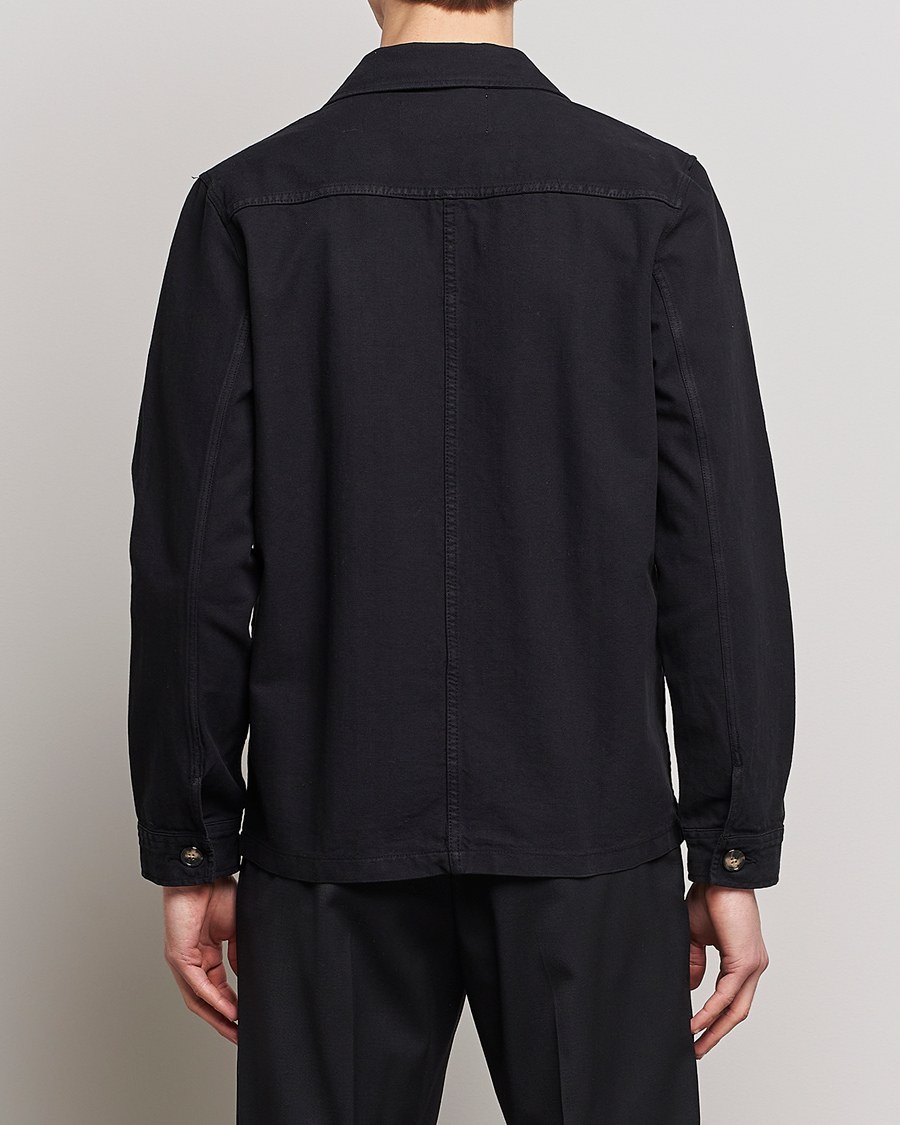 Herre | Skjorter | A Day's March | Original Herringbone Overshirt Black