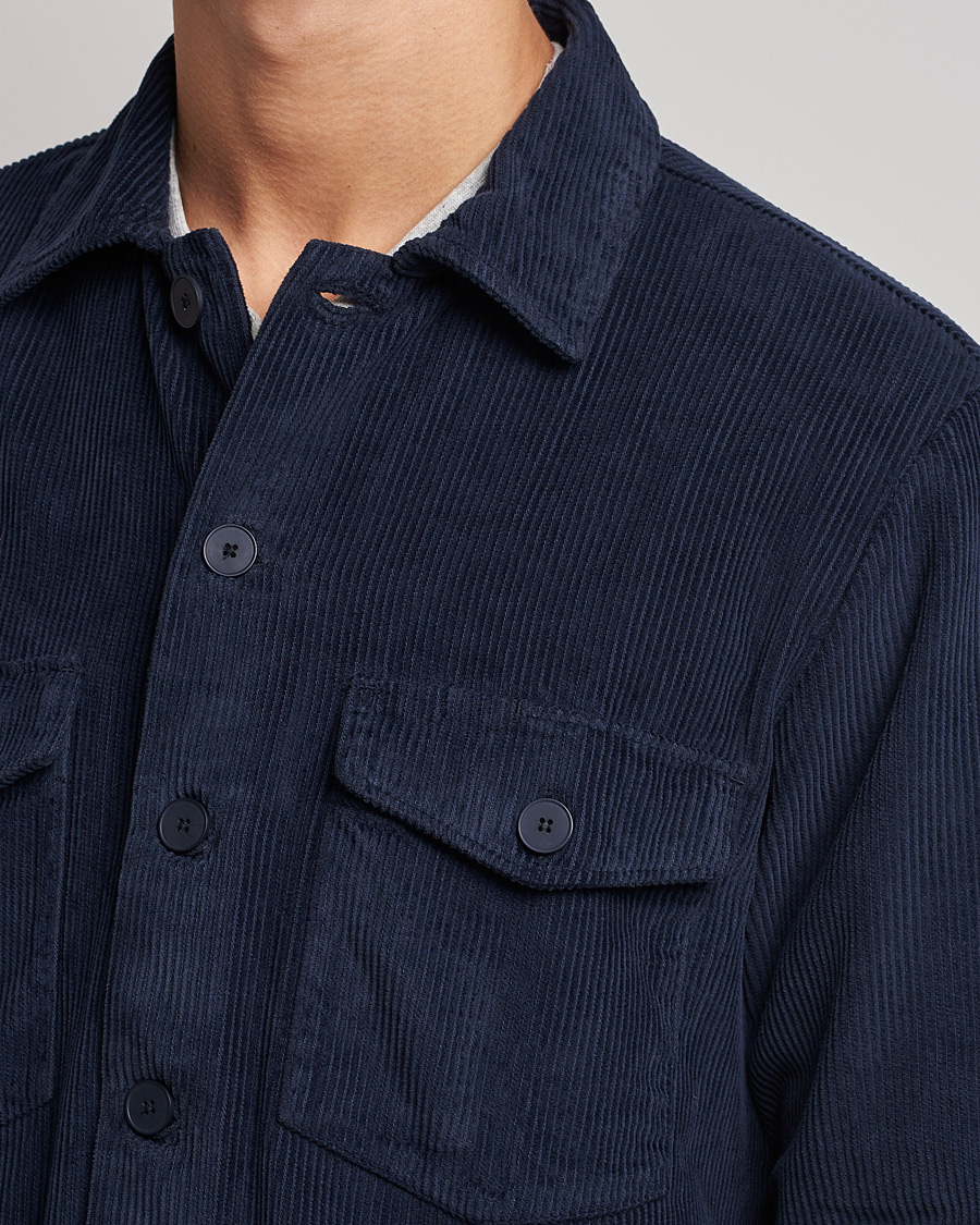 Herre | Skjorter | A Day's March | Carey Cord Overshirts Navy