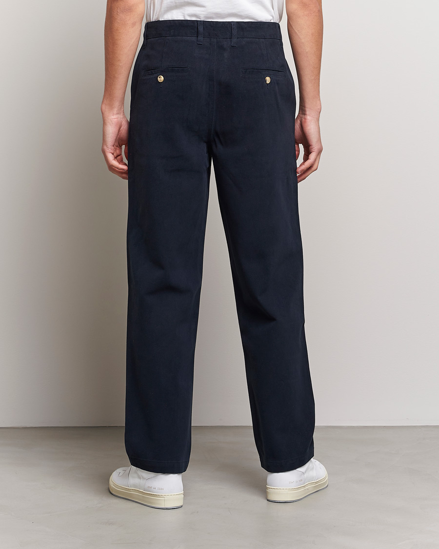 Herre | Bukser | A Day's March | Redwood Cotton/Tencel Trousers Navy