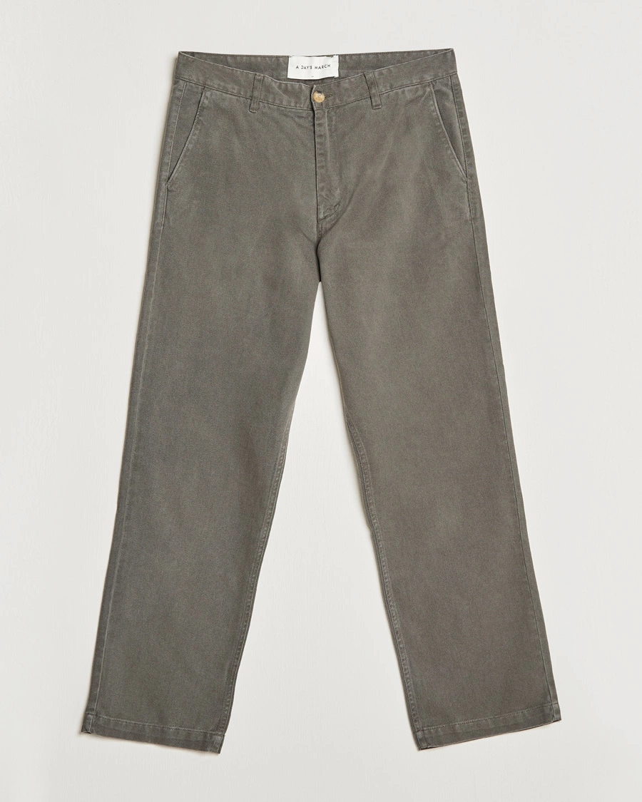 Herre | Bukser | A Day's March | Redwood Cotton/Tencel Trousers Olive