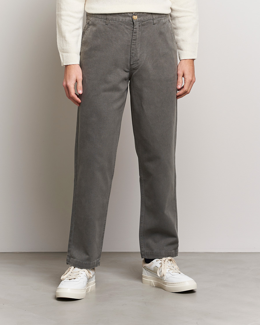 Herre |  | A Day's March | Redwood Cotton/Tencel Trousers Olive