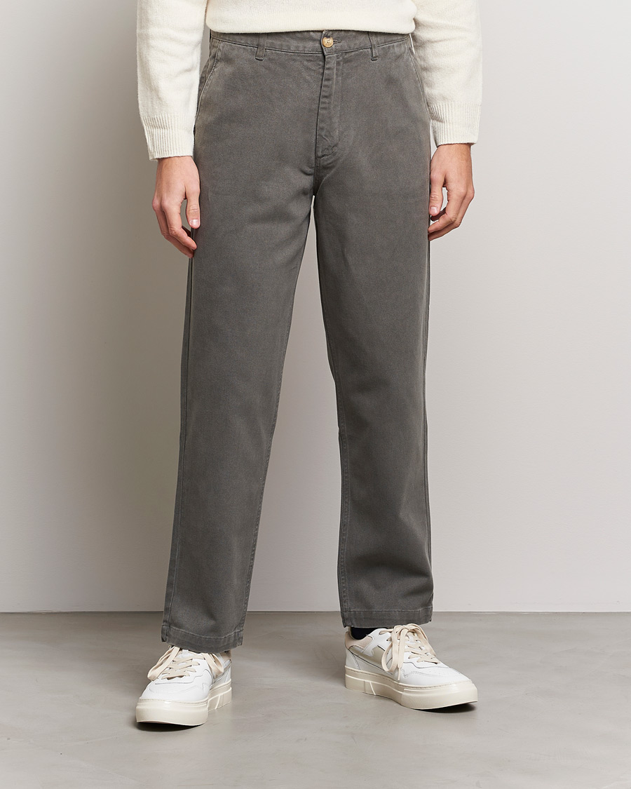 Herre | Bukser | A Day's March | Redwood Cotton/Tencel Trousers Olive