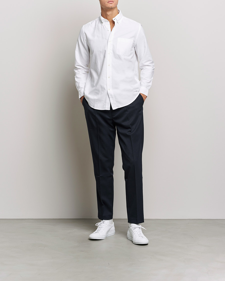 Herre | Business & Beyond | A Day's March | Moorgate Dyed Oxford Shirt White