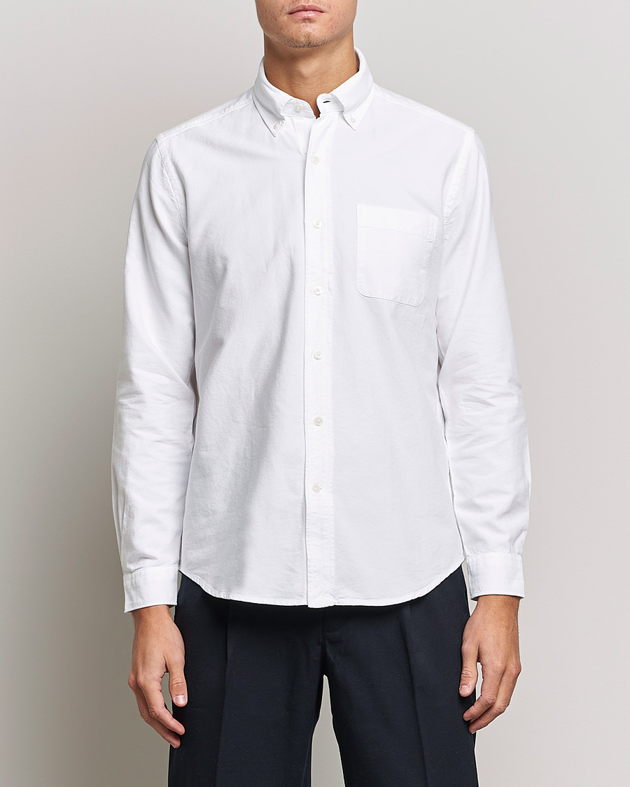 Herre | Oxfordskjorter | A Day's March | Moorgate Dyed Oxford Shirt White