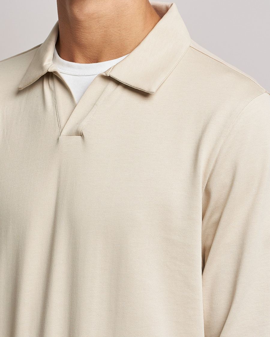 Herre | Gensere | A Day's March | Branford Long Sleeve Jersey Polo Sand