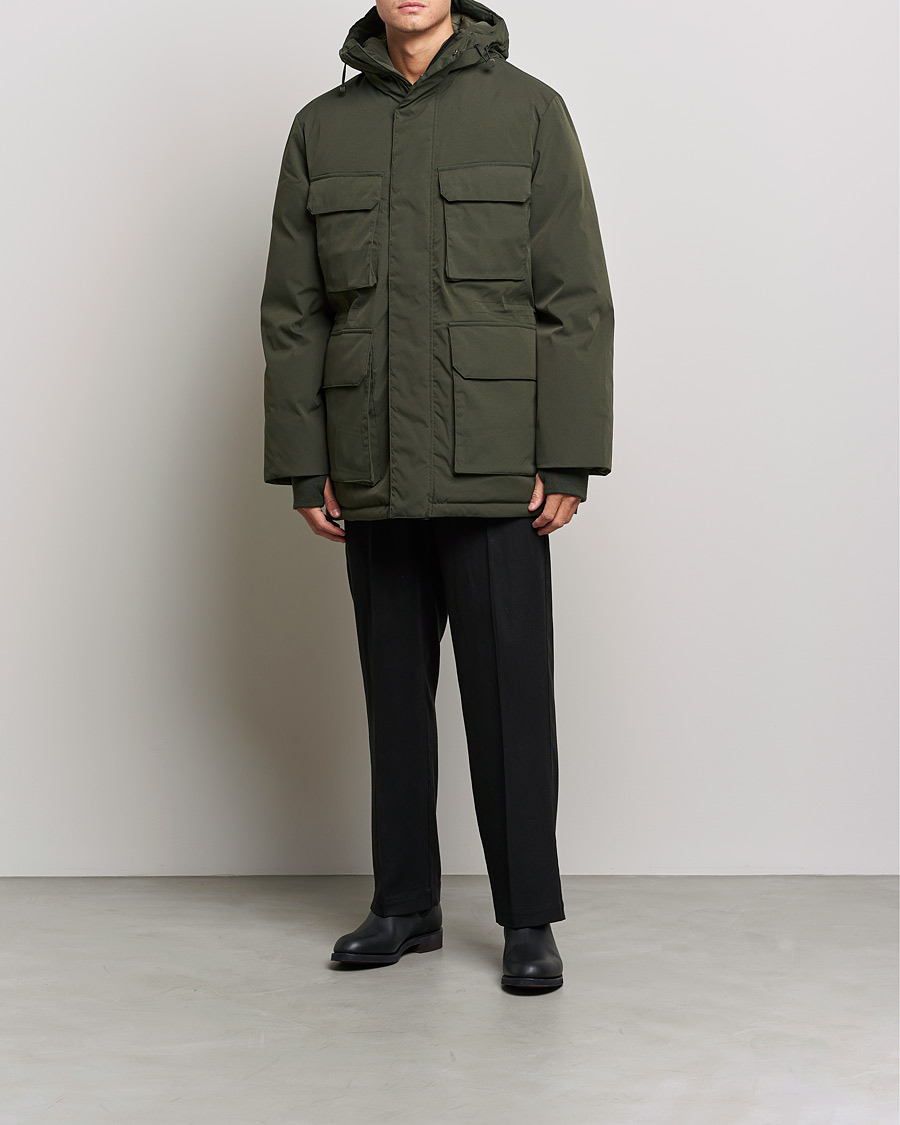 Herre | Business & Beyond | A Day's March | Caraz Puffer Parka Olive