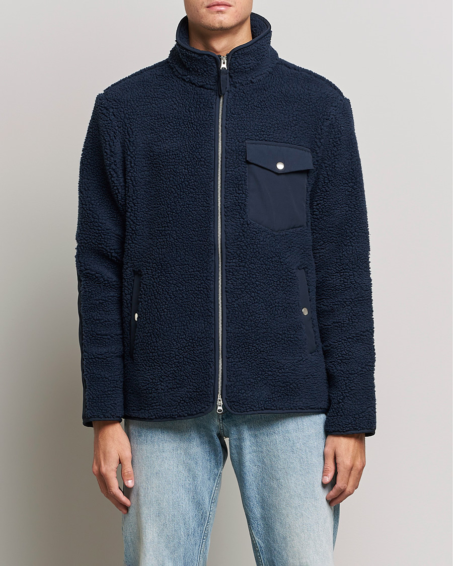 Herre | A Day's March | A Day's March | Tone Piile Fleece Jacket Navy