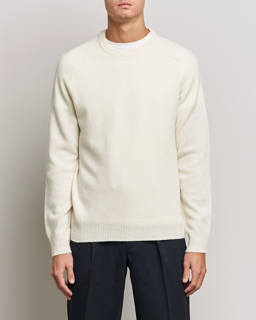 Herre |  | A Day's March | Brodick Lambswool Sweater Off White