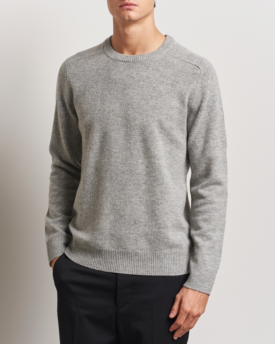 Herre | Gaver | A Day's March | Brodick Lambswool Sweater Grey Melange