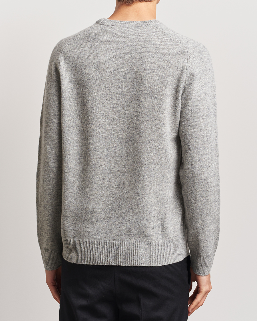 Herre | Gensere | A Day's March | Brodick Lambswool Sweater Grey Melange