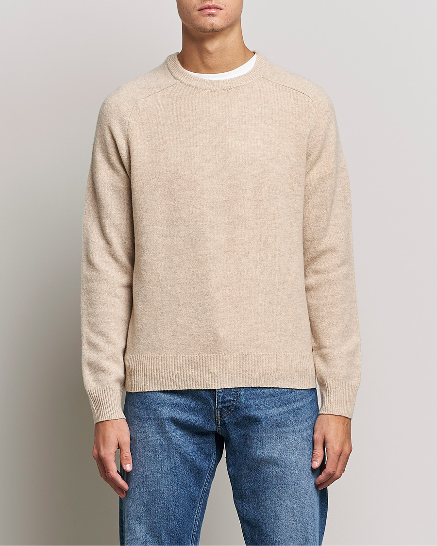 Herre |  | A Day's March | Brodick Lambswool Sweater Sand Melange