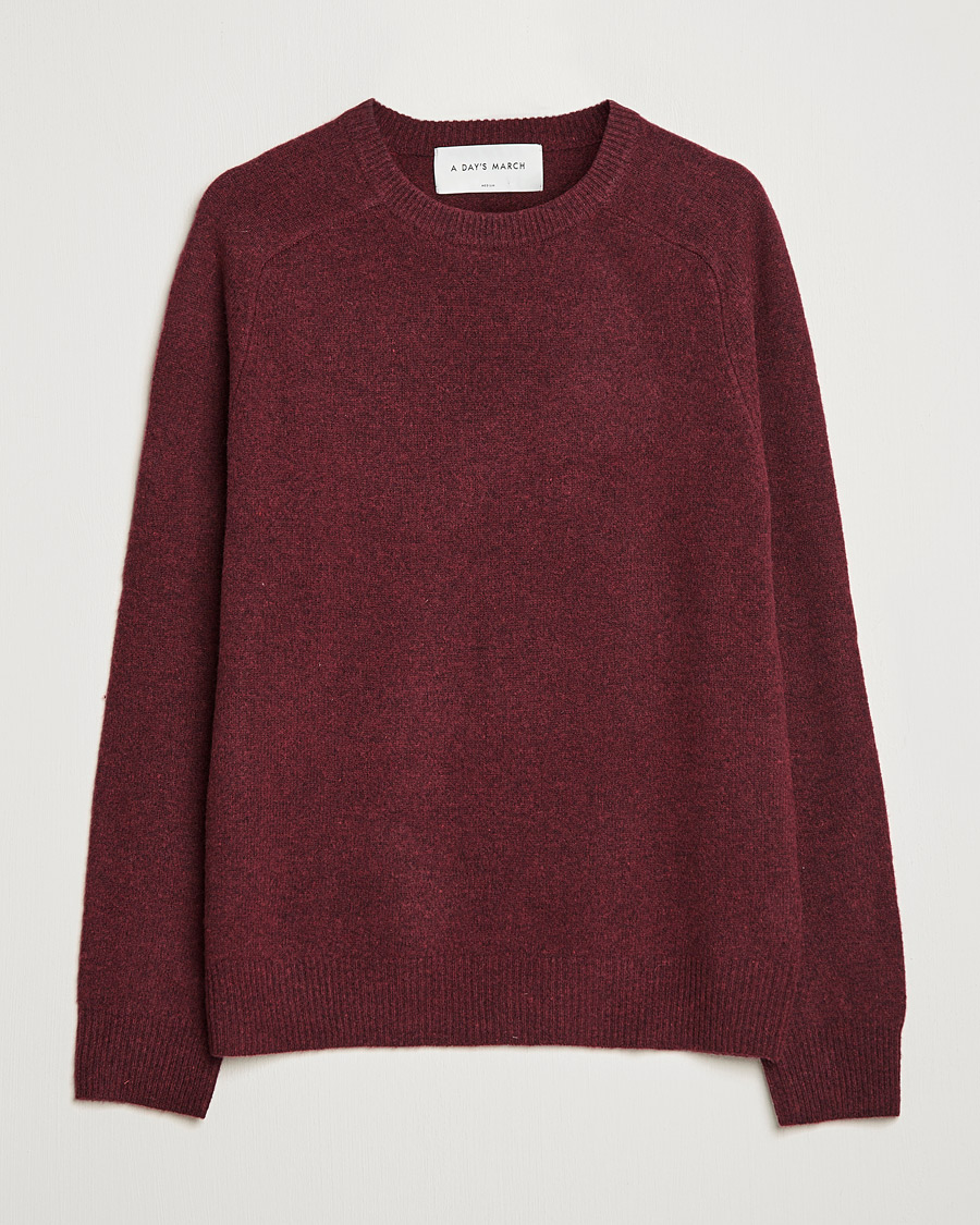 Herre | Gensere | A Day's March | Brodick Lambswool Sweater Wine