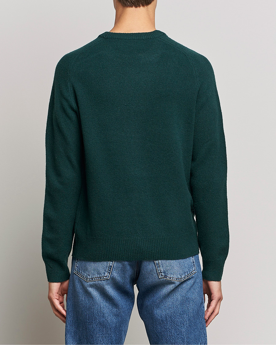 Herre | Gensere | A Day's March | Brodick Lambswool Sweater Bottle Green