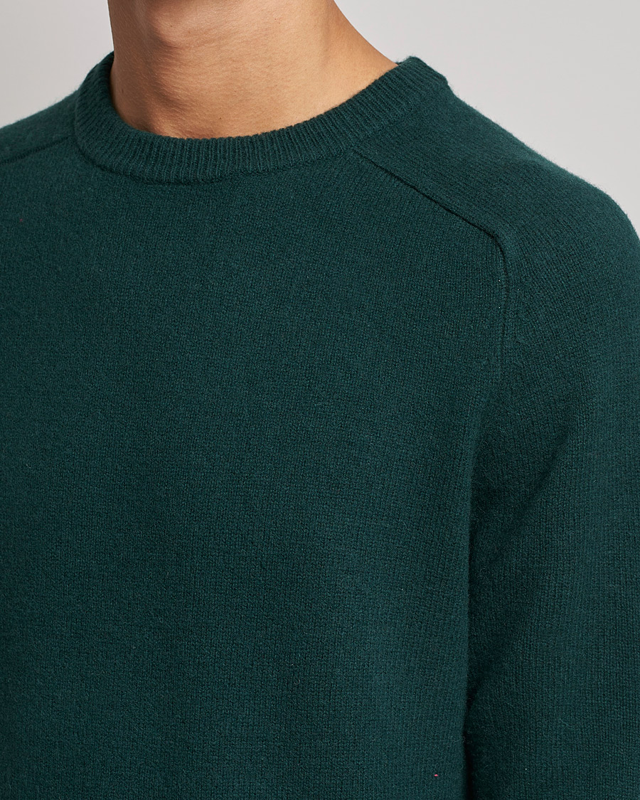 Herre | Gensere | A Day's March | Brodick Lambswool Sweater Bottle Green