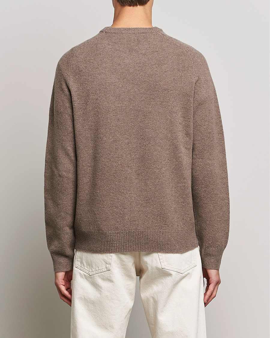 Herre | Gensere | A Day's March | Brodick Lambswool Sweater Taupe Melange