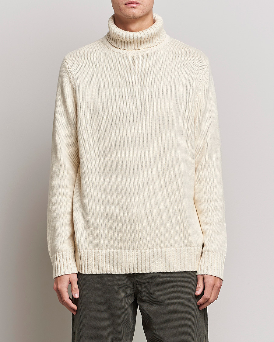 Herre | Pologensere | A Day's March | Forres Cotton/Cashmere Rollneck Off White
