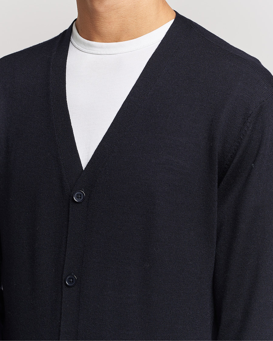 Herre | Gensere | A Day's March | Oca Merino Cardigan Navy