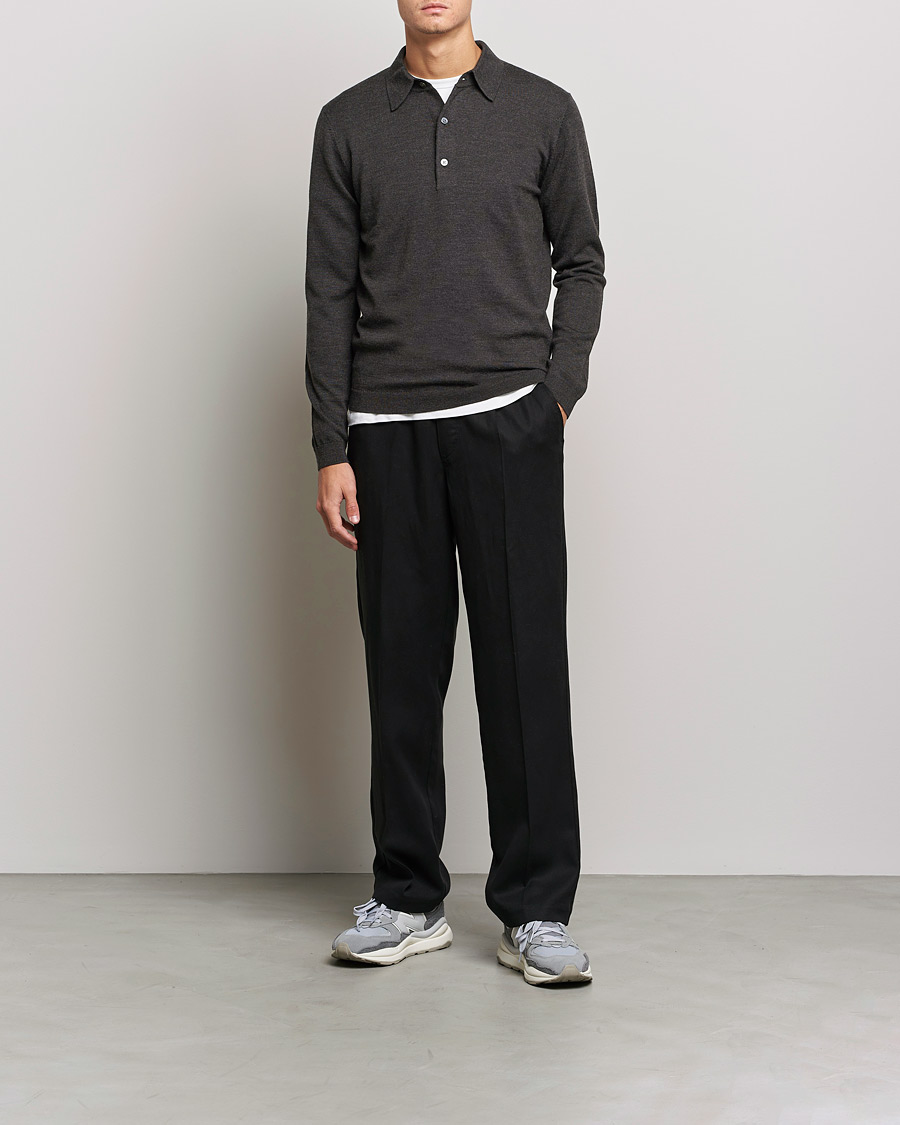 Herre | Gensere | A Day's March | Ambroz Merino Polo Java Brown