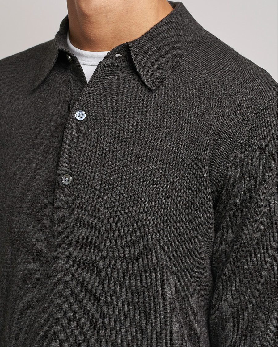 Herre | Gensere | A Day's March | Ambroz Merino Polo Java Brown