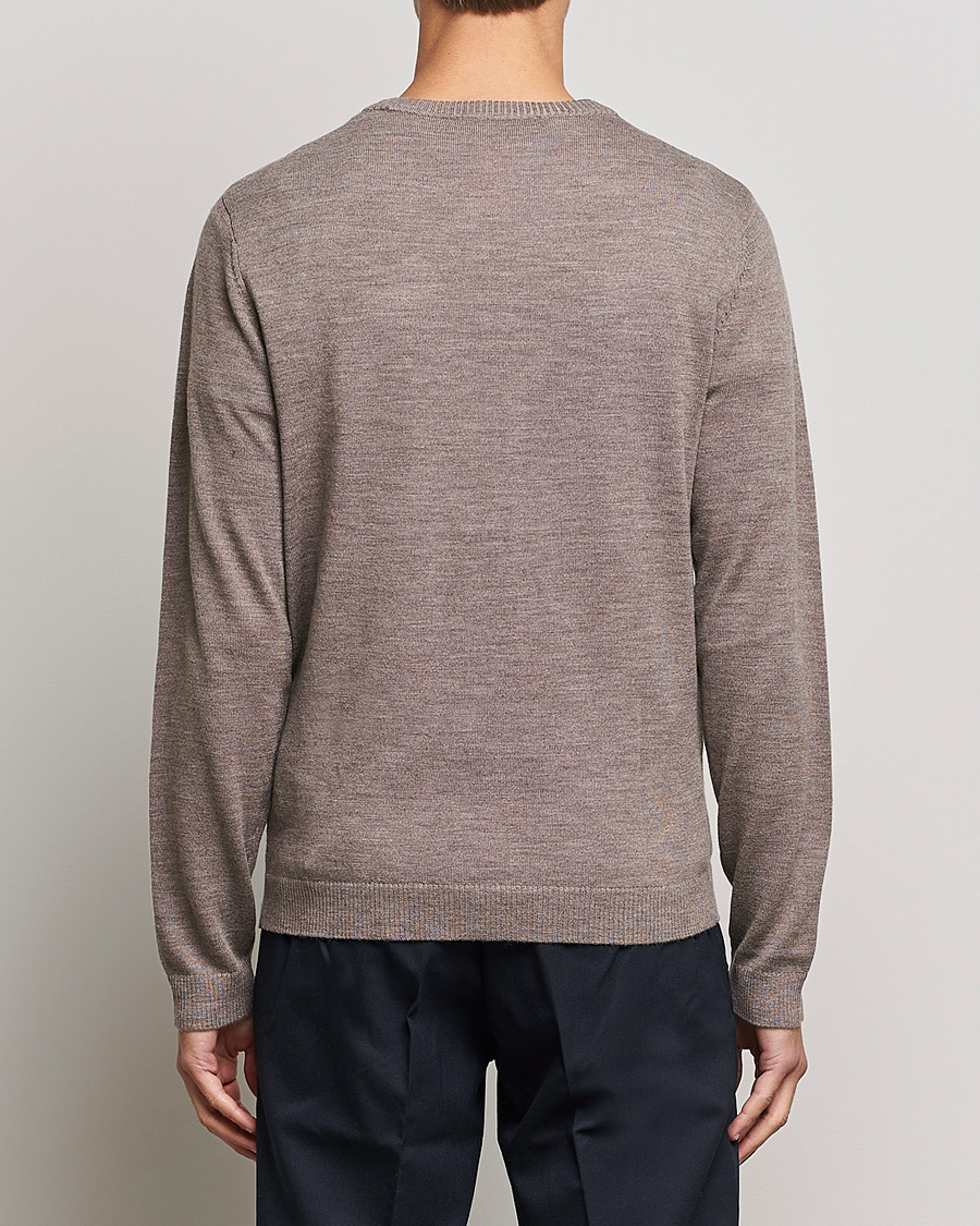 Herre | Gensere | A Day's March | Alagón Merino Crew Taupe Melange