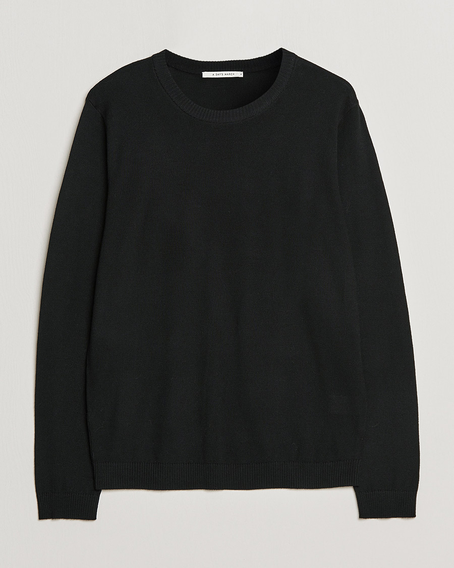 Herre | Gensere | A Day's March | Alagón Merino Crew Black