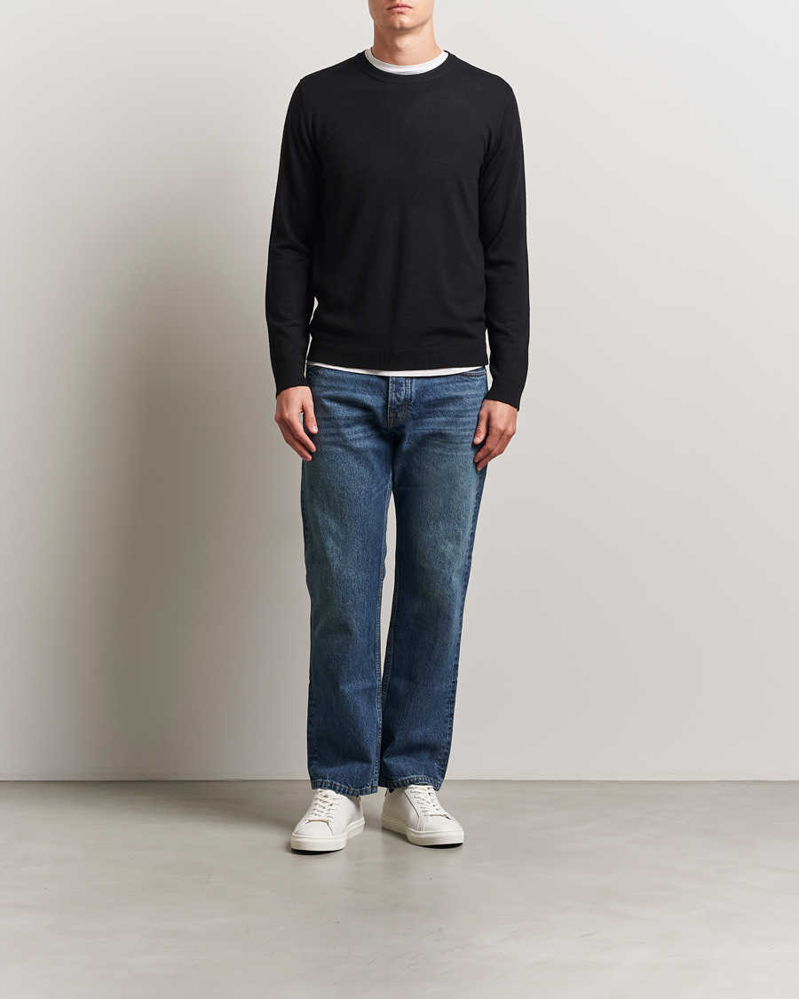 Herre | Gensere | A Day's March | Alagón Merino Crew Black