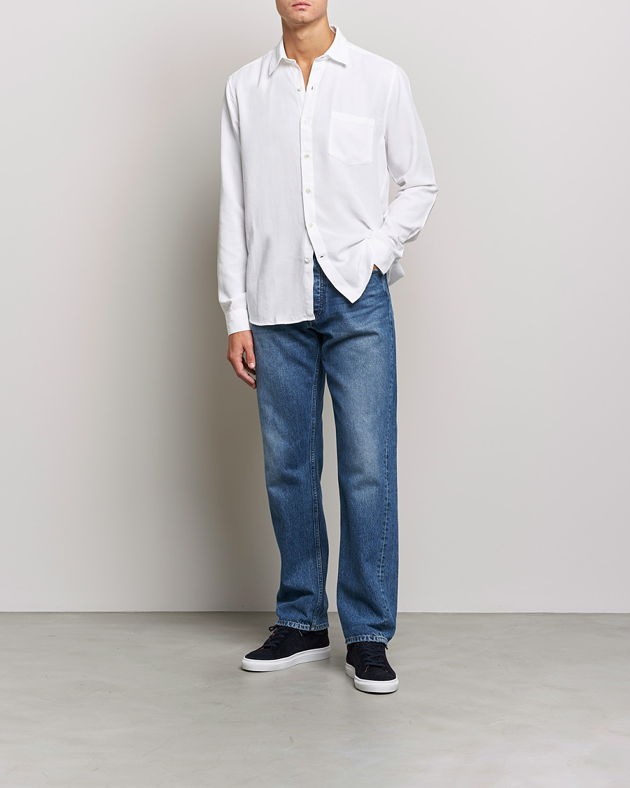 Herre | Casualskjorter | A Day's March | Daintree Tencel Shirt White