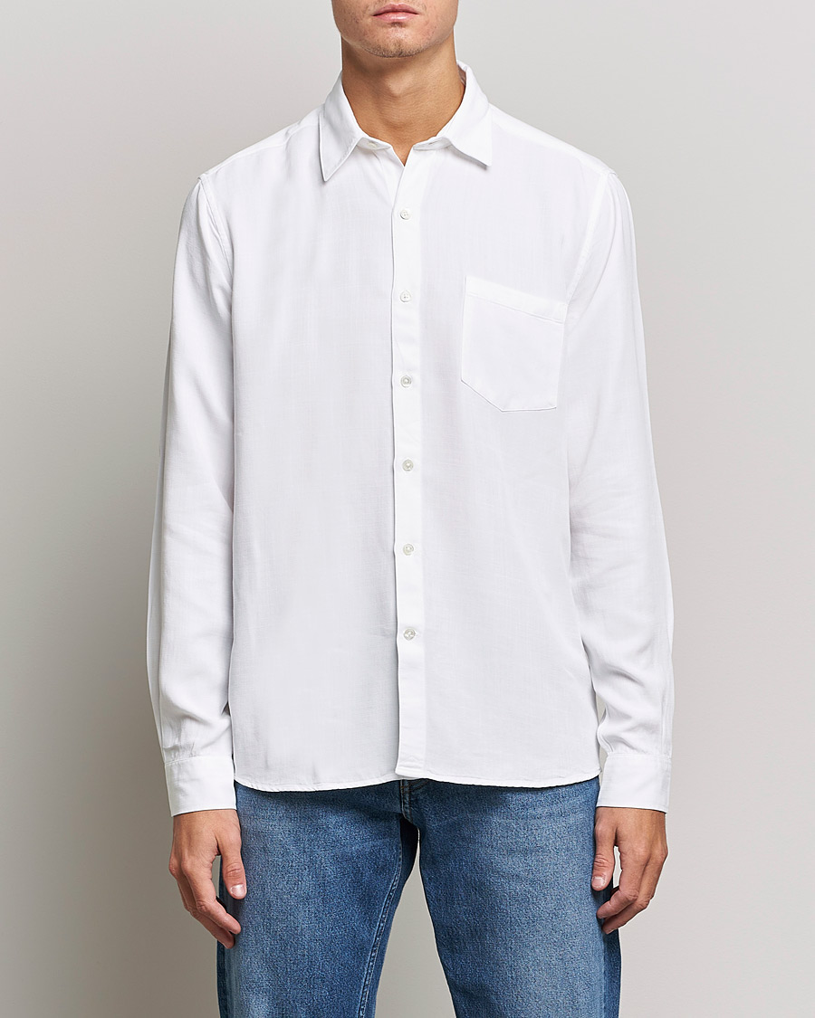 Herre | Casualskjorter | A Day's March | Daintree Tencel Shirt White