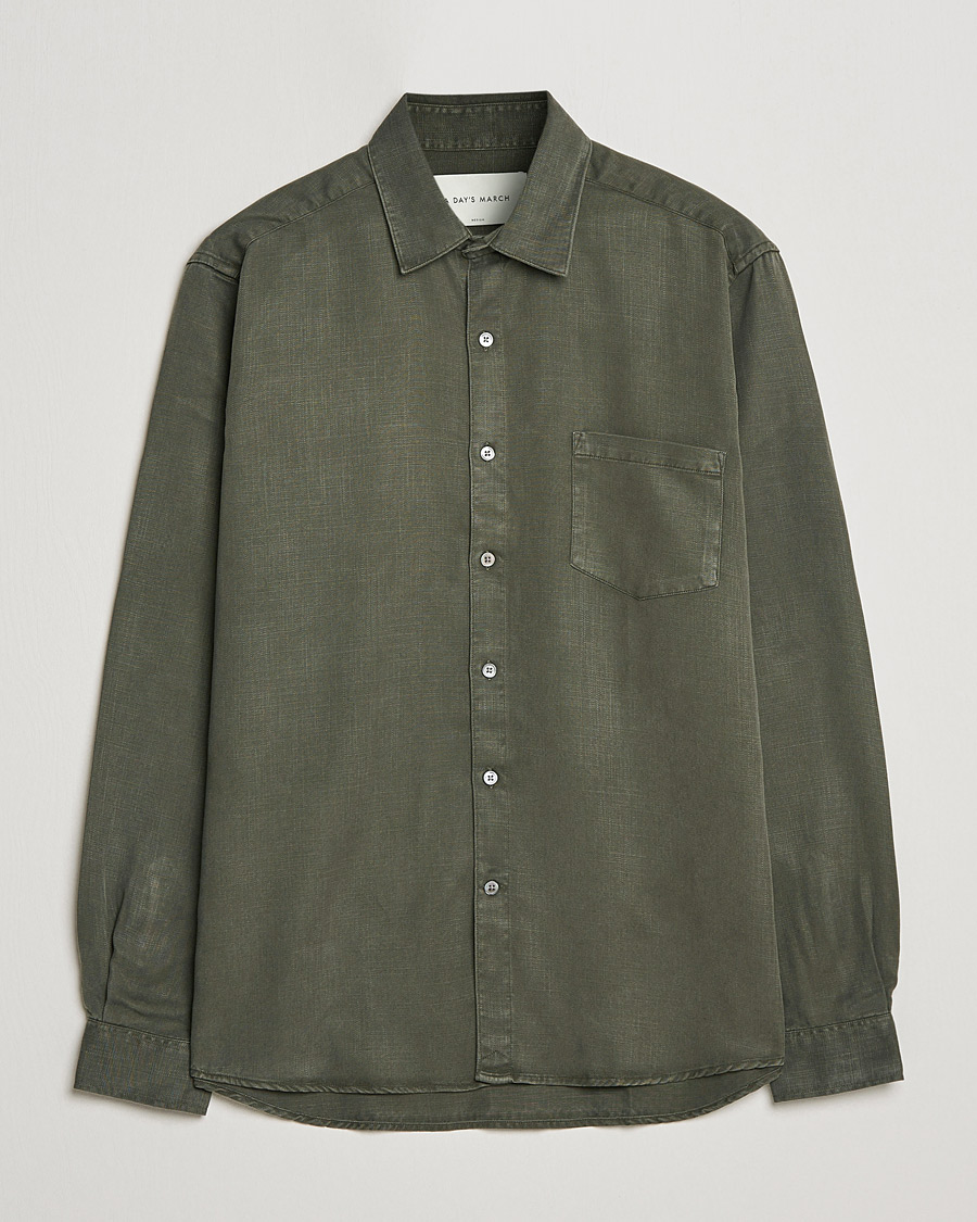 Herre | Skjorter | A Day's March | Daintree Tencel Shirt Olive