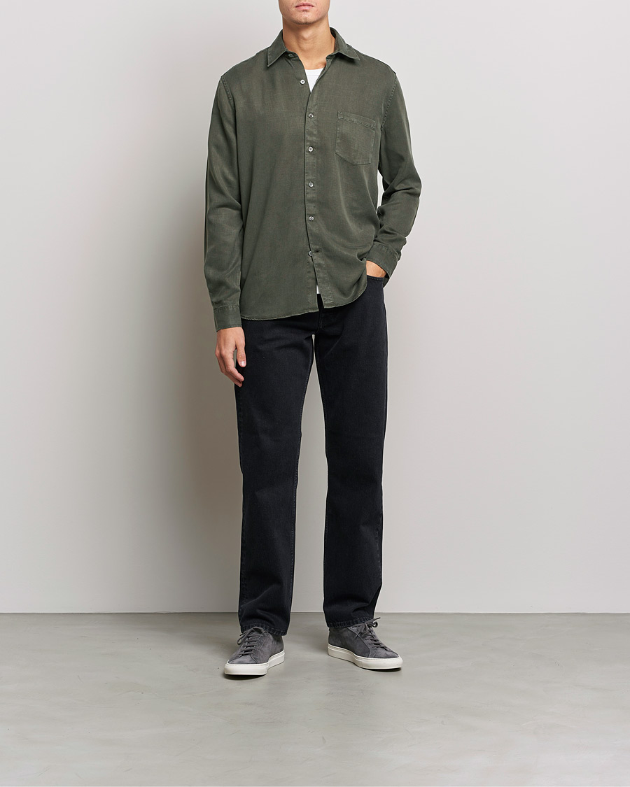 Herre | Skjorter | A Day's March | Daintree Tencel Shirt Olive