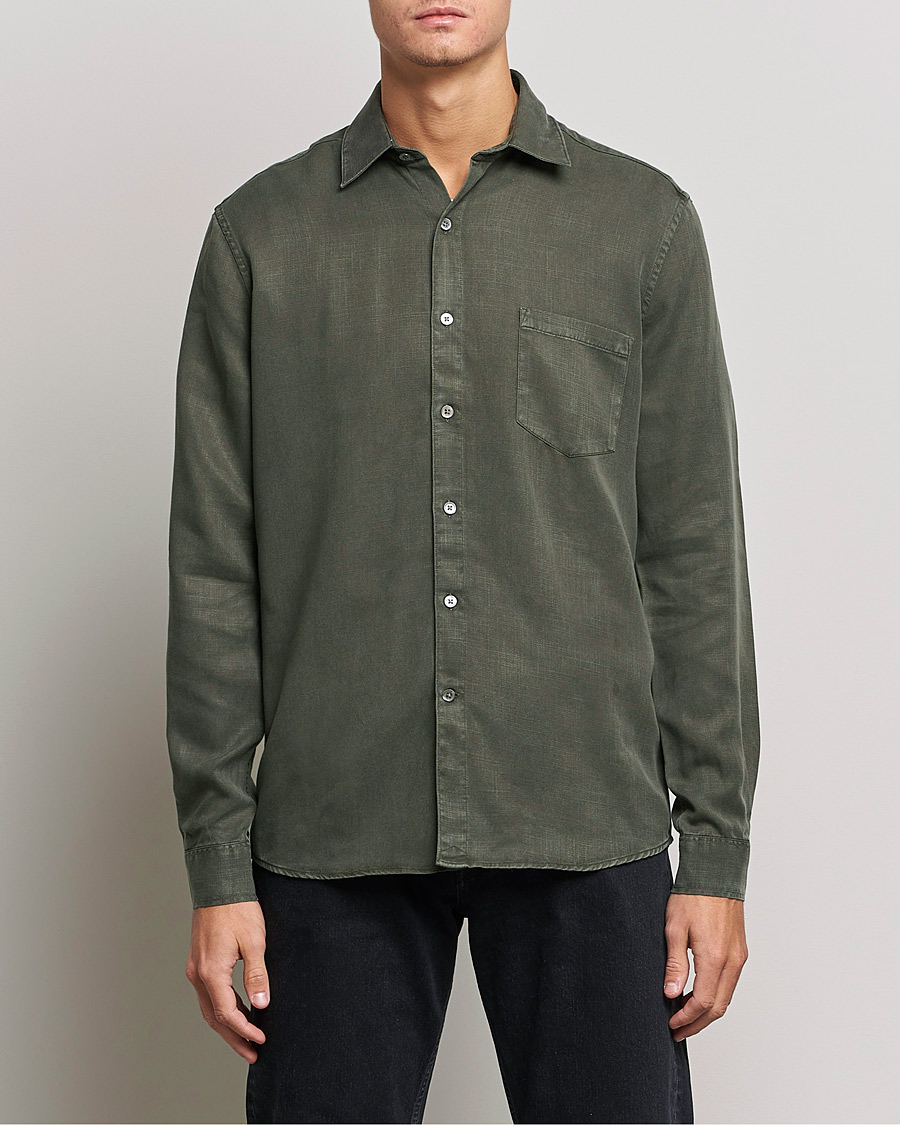 Herre | Skjorter | A Day's March | Daintree Lyocell Shirt Olive