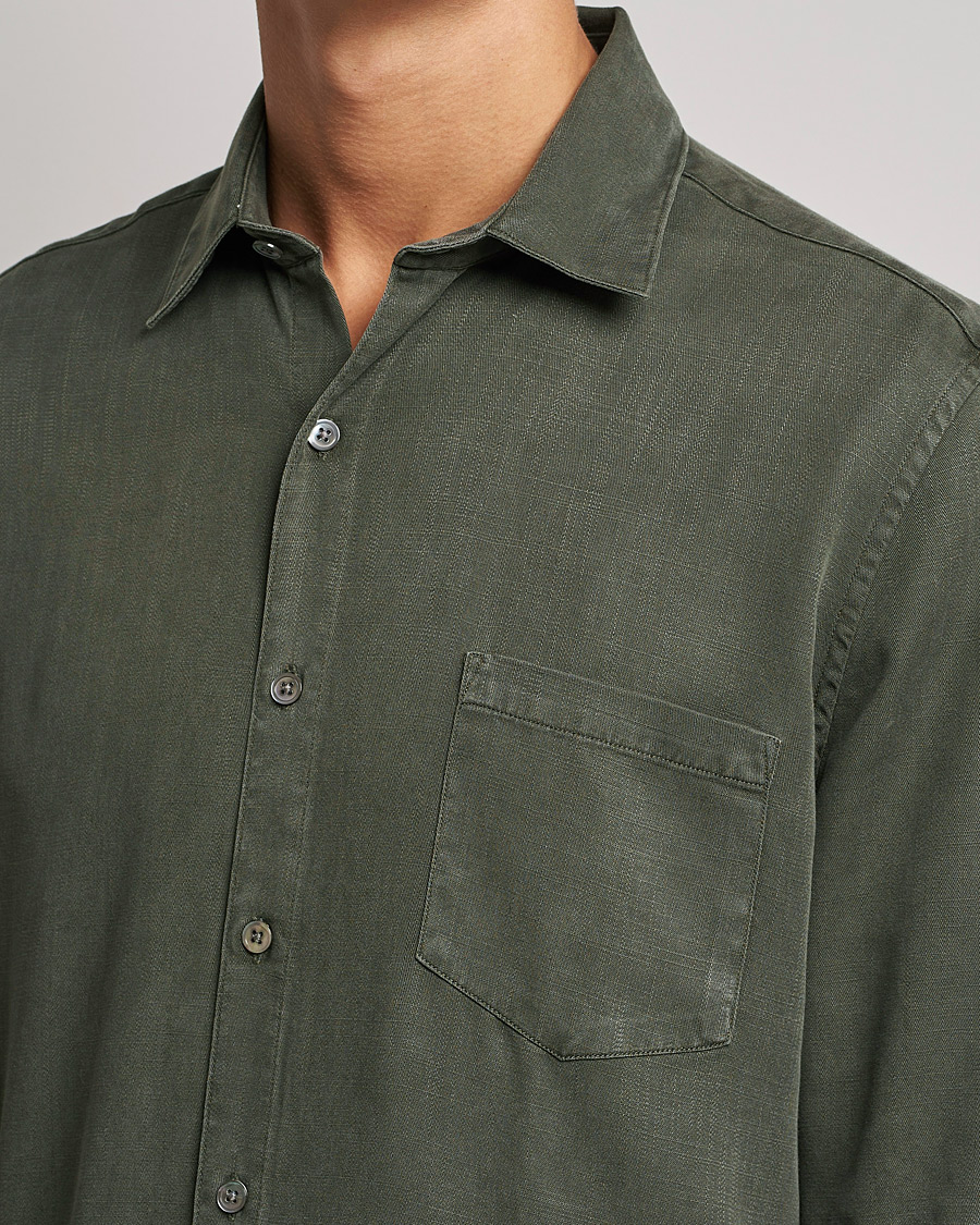 Herre | Skjorter | A Day's March | Daintree Tencel Shirt Olive