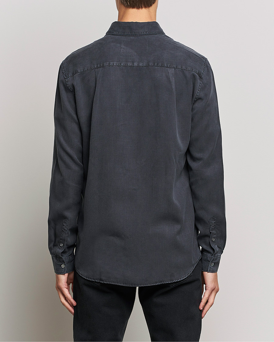 Herre | Skjorter | A Day's March | Daintree Tencel Shirt Off Black