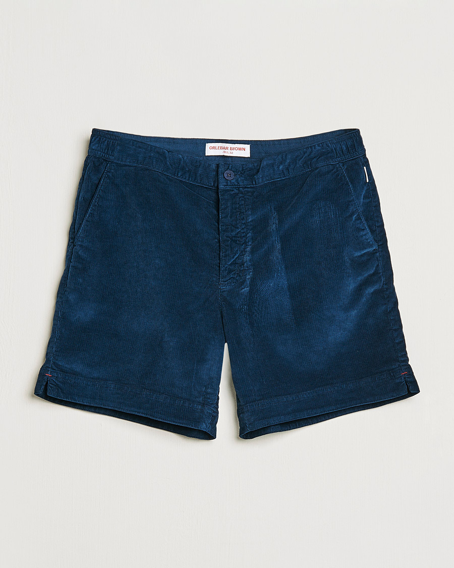 Herre | Shorts | Orlebar Brown | Bulldog Corduroy Drawcord Shorts Midnight Navy