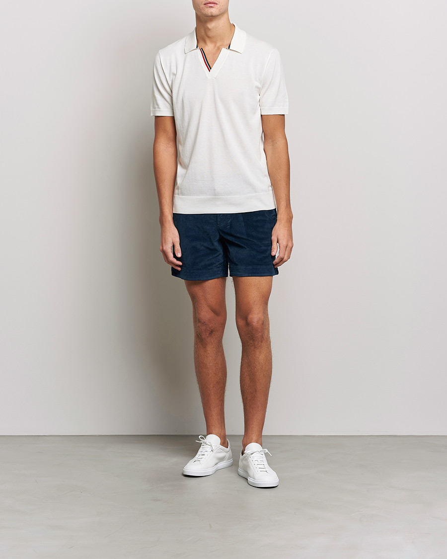 Herre | Shorts | Orlebar Brown | Bulldog Corduroy Drawcord Shorts Midnight Navy