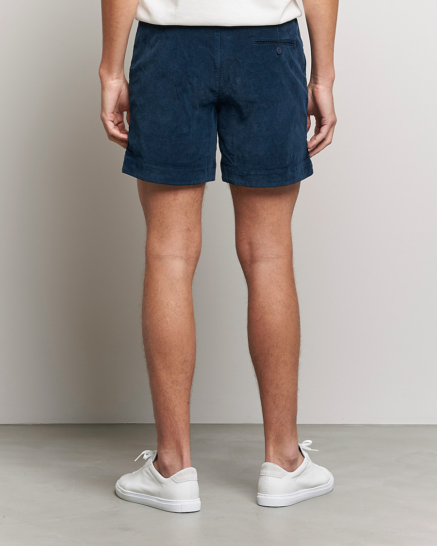 Herre | Shorts | Orlebar Brown | Bulldog Corduroy Drawcord Shorts Midnight Navy