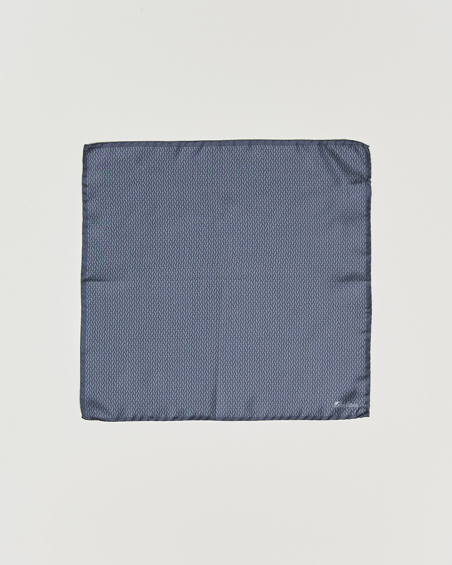 Herre | Lommetørklær | Stenströms | Silk Handkerchief Mid Grey