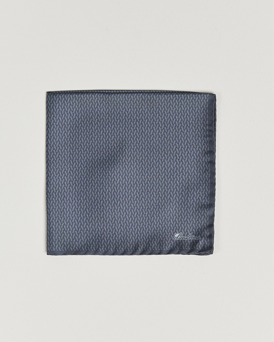 Herre | Lommetørklær | Stenströms | Silk Handkerchief Mid Grey