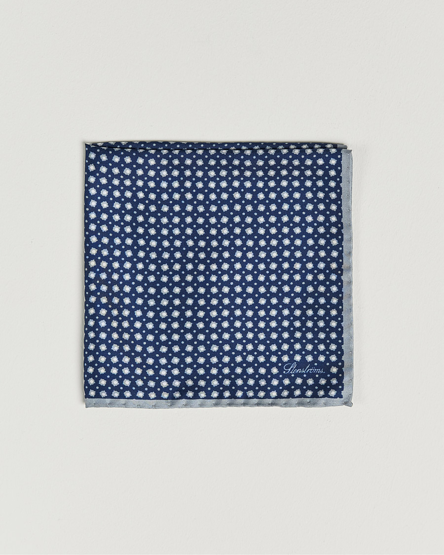 Herre | Lommetørklær | Stenströms | Silk Handkerchief Navy