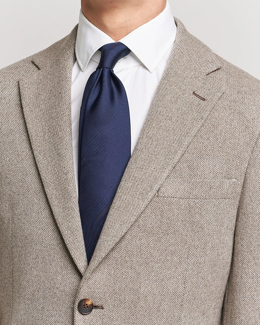 Herre | Slips | Stenströms | Silk Tie Plain Navy